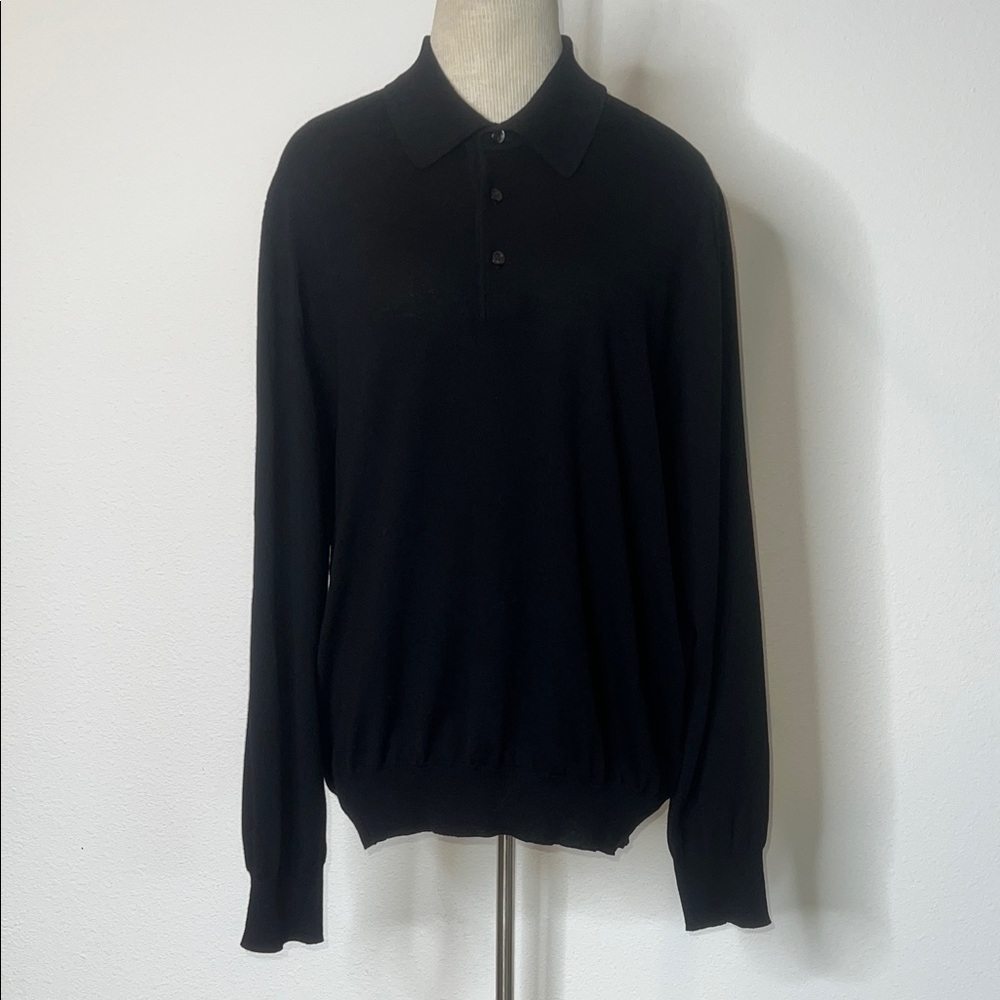 Gran Sasso Virgin Wool Lightweight Collared Sweater Made in Italy